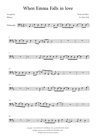 When Emma Falls In Love (arr. BTmusic)
