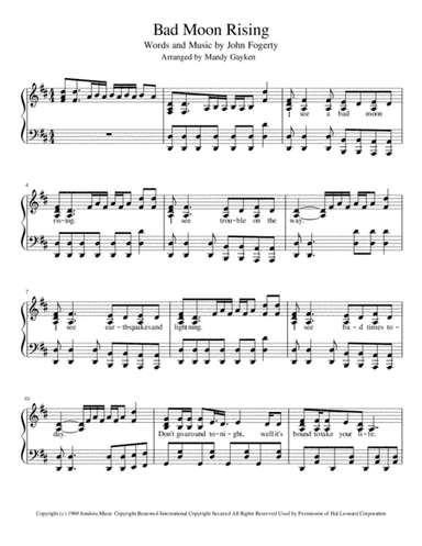 Bad Moon Rising (arr. Mandy Gayken)