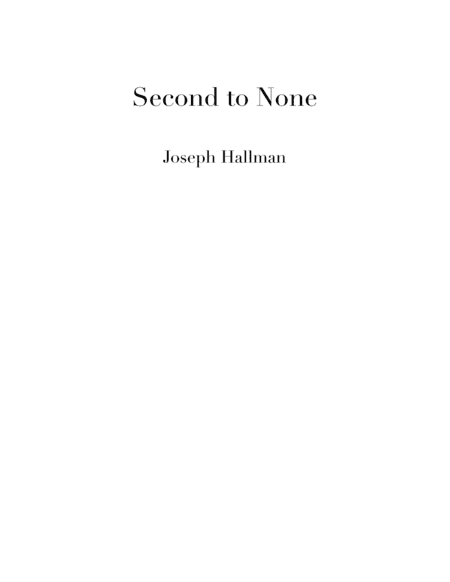 Second to None (score) for flute, viola, and cello