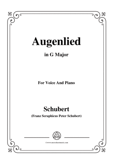 Schubert-Augenlied,in G Major,for Voice&Piano (arr. MSM)