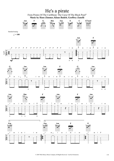 He's A Pirate (arr. angelos tsoutsis)