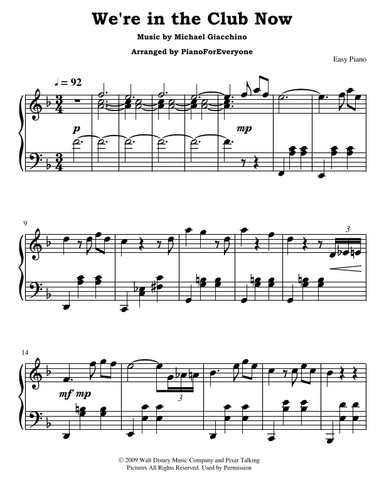 We're In The Club Now (arr. PianoForEveryone)
