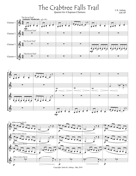 The Crabtree Falls Trail (Clarinet Quartet)