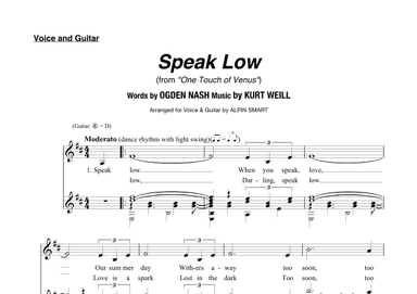 Speak Low (arr. Alpin Smart (transcription for voice and guitar))