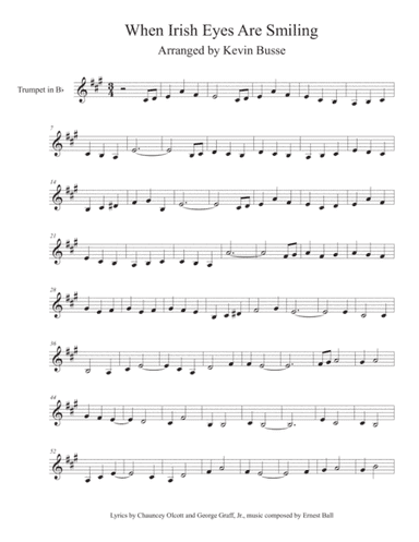 When Irish Eyes Are Smiling - Trumpet (arr. Kevin Busse)