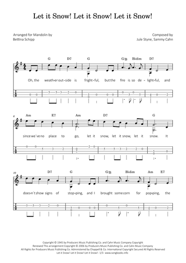 Let It Snow! Let It Snow! Let It Snow! (arr. Bettina Schipp)