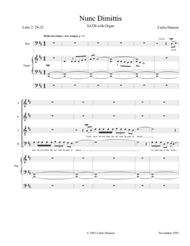 Nunc Dimittis (SATB)