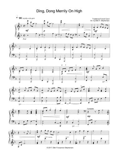Ding Dong Merrily on High (solo) (arr. Ellen Foncannon Stephenson)