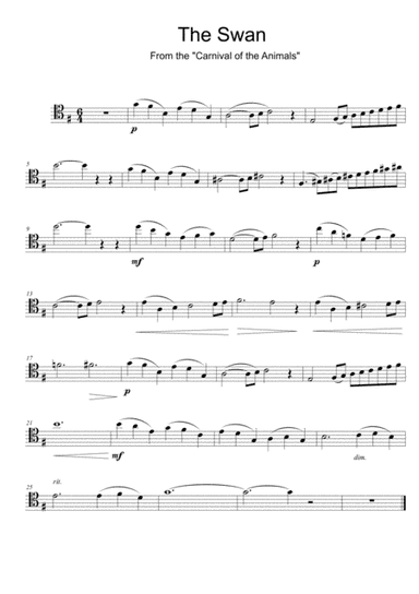 Saint-Saens The Swan Cello and Piano (arr. Wendy Shih)