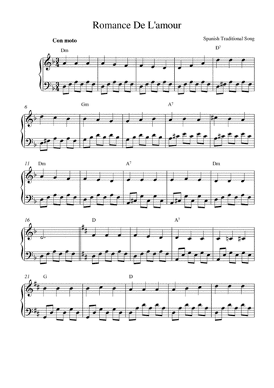 Romance de L'amour (arr. Kaiserin Rebecca)