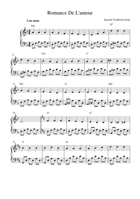 Romance de L'amour (arr. Kaiserin Rebecca)