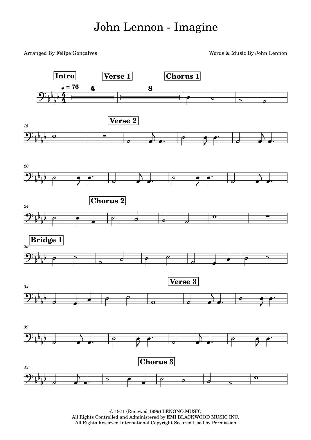 Imagine (arr. Felipe Gonçalves)