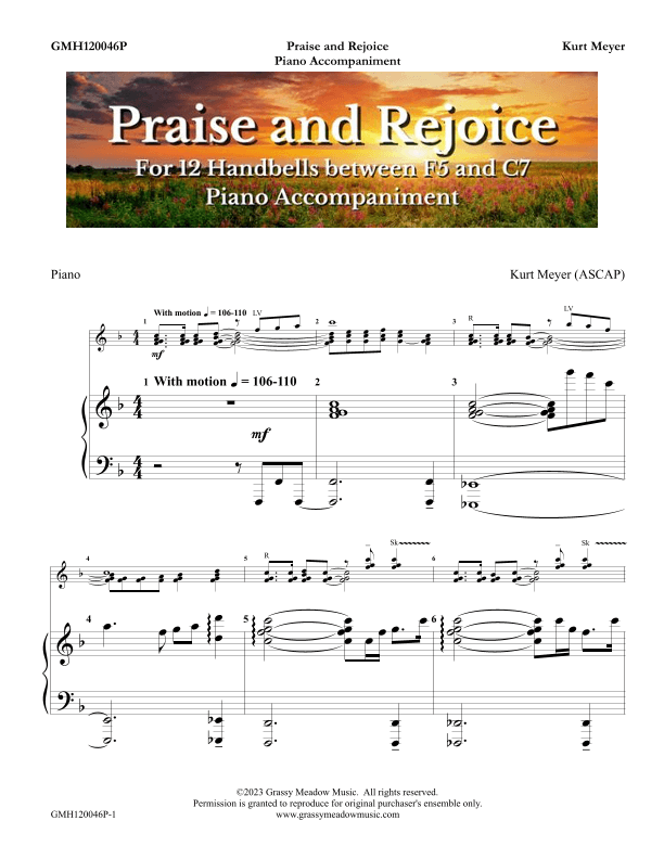 Praise and Rejoice (piano accompaniment to 12 bell version)
