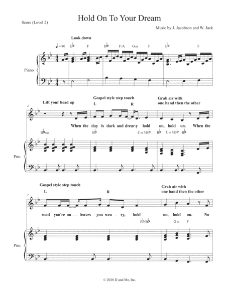 Hold On To Your Dream (Level 2 Unison/2pt.)