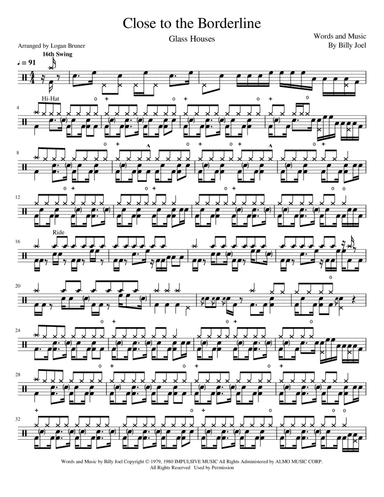 Close To The Borderline (arr. Logan Bruner)