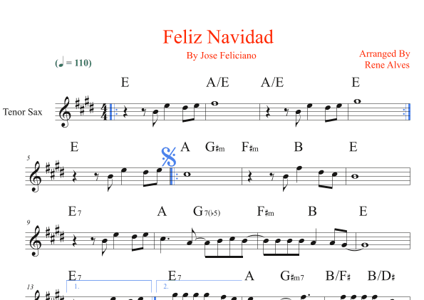 Feliz Navidad (arr. Rene Alves)