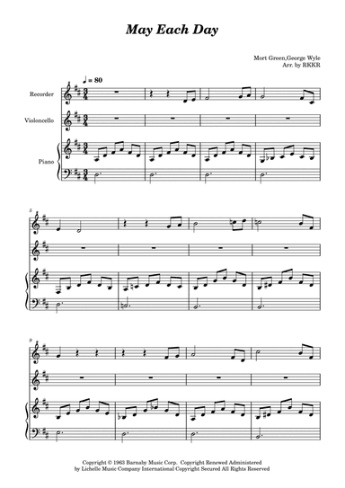 May Each Day (arr. RKKR)