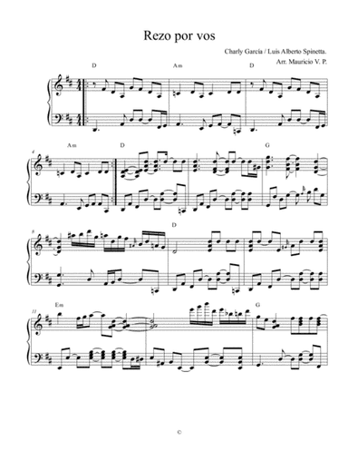 Rezo Por Vos (arr. Mauricio V. P.)