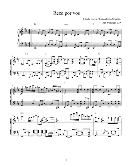 Rezo Por Vos (arr. Mauricio V. P.)