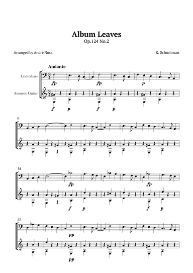Album Leaves Op.124 No.2 (arr. André Nusa)