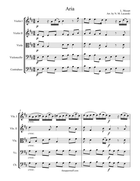 Aria (arr. Nick Lacanski)
