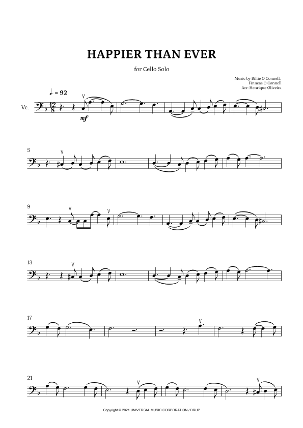 Happier Than Ever (arr. Henrique Oliveira)