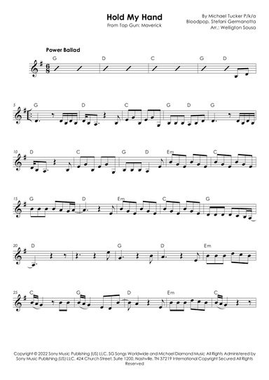 Hold My Hand (arr. Jose Welligton Sousa de Castro)
