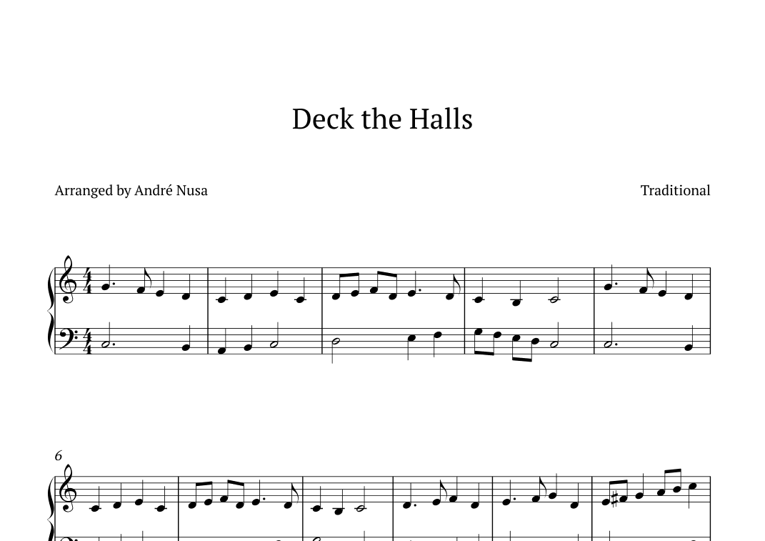Deck the Halls (arr. André Nusa)