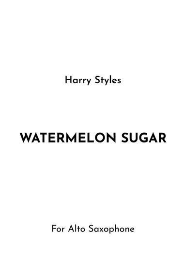 Watermelon Sugar (arr. Jireh J.)