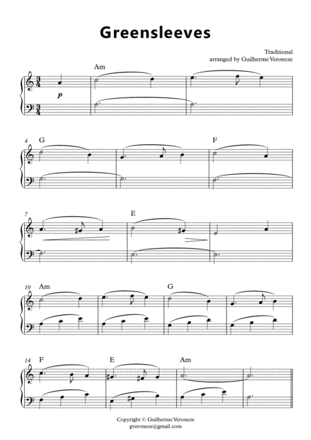 Greensleeves (arr. Guilherme Veroneze)