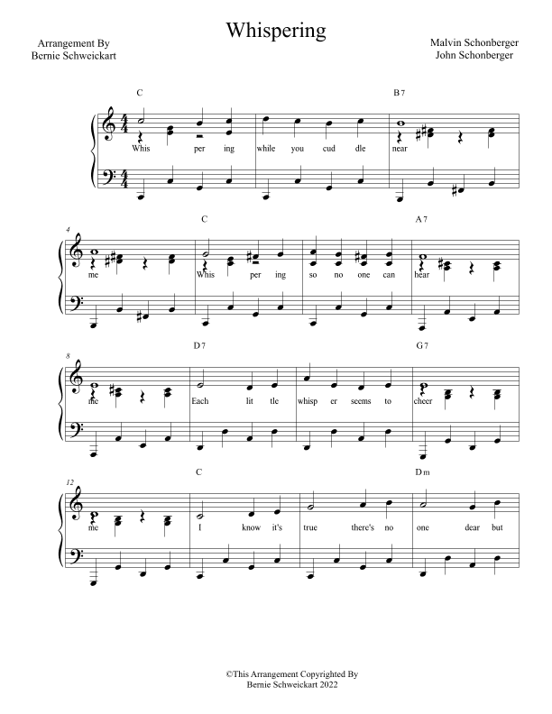 Whispering (arr. Bernie Schweickart)