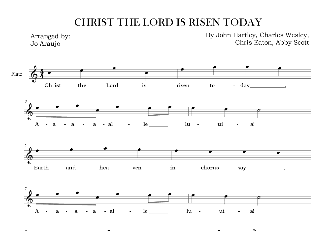 Christ the Lord is risen today (arr. Jo Araujo)