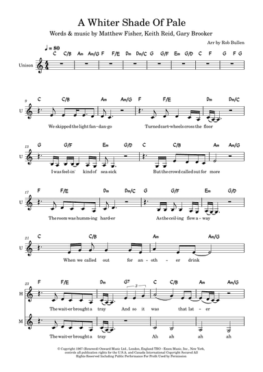 A Whiter Shade Of Pale (arr. Rob Bullen)