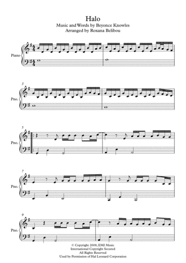 Halo (arr. Roxana Belibou)