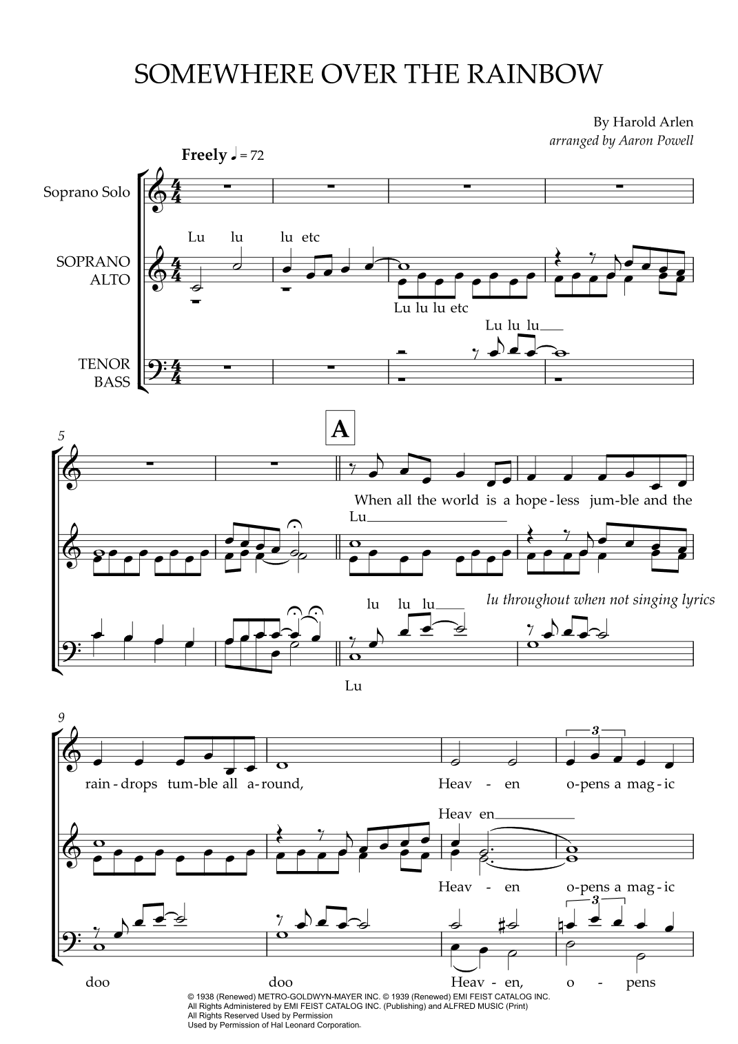 Over The Rainbow (arr. Aaron Powell)