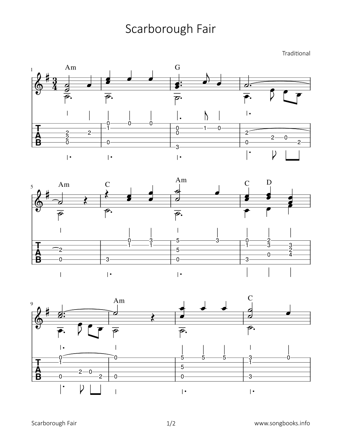 Scarborough Fair (arr. Bettina Schipp)