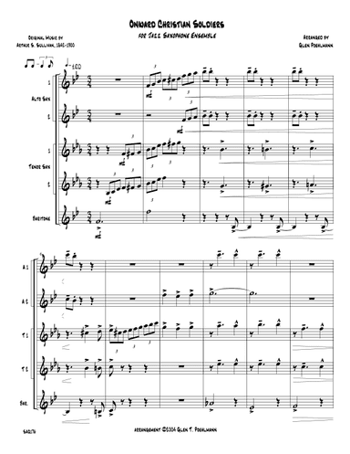 ONWARD, CHRISTIAN SOLDIERS - Jazz Saxophone Quintet (unaccompanied) (arr. Glen Poehlmann)
