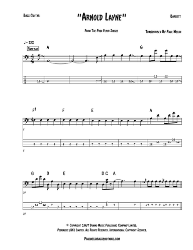 Arnold Layne (arr. P Welsh)