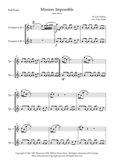Mission: Impossible Theme (arr. Fabio Britto)