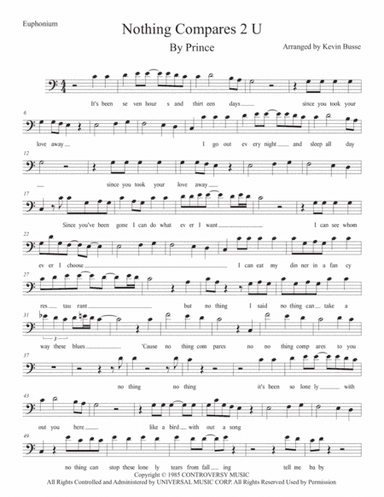 Nothing Compares 2 U (arr. Kevin Busse)