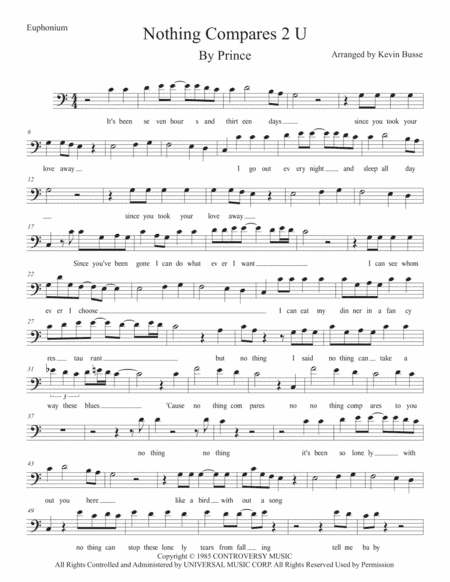 Nothing Compares 2 U (arr. Kevin Busse)