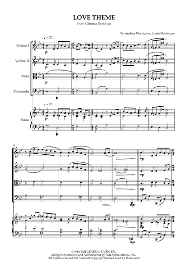 Love Theme (tema D'amore) (arr. Karen Gueiros)