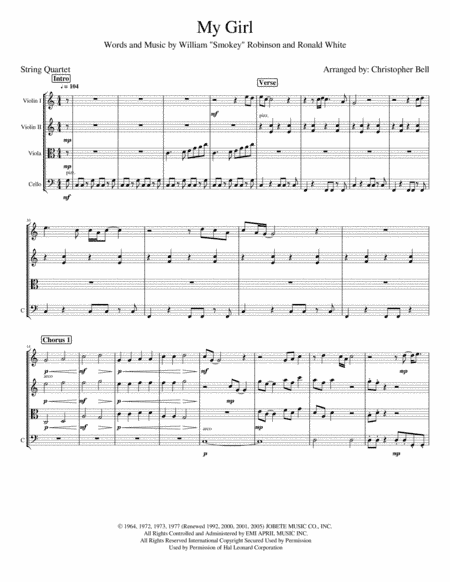 My Girl (arr. Christopher Bell)