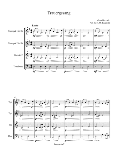 Trauergesang (arr. Nick Lacanski)