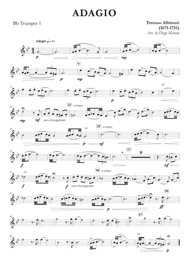 Albinoni's Adagio for Brass Quartet (arr. Diego Marani)