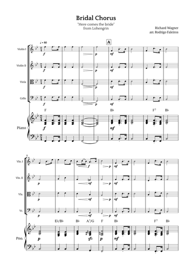 Bridal Chorus (Here Comes The Bride) (arr. Rodrigo Faleiros)