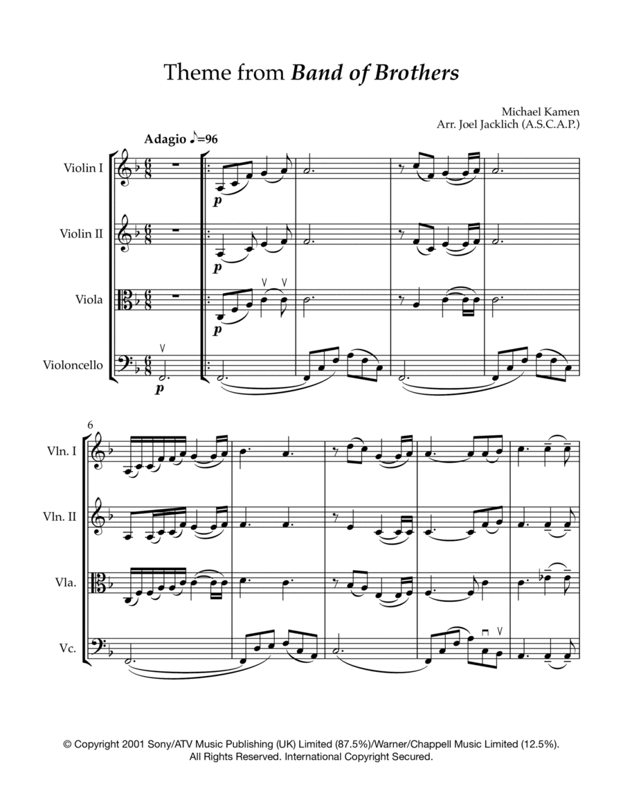 Band Of Brothers - Main Title (arr. Joel Jacklich (ASCAP))