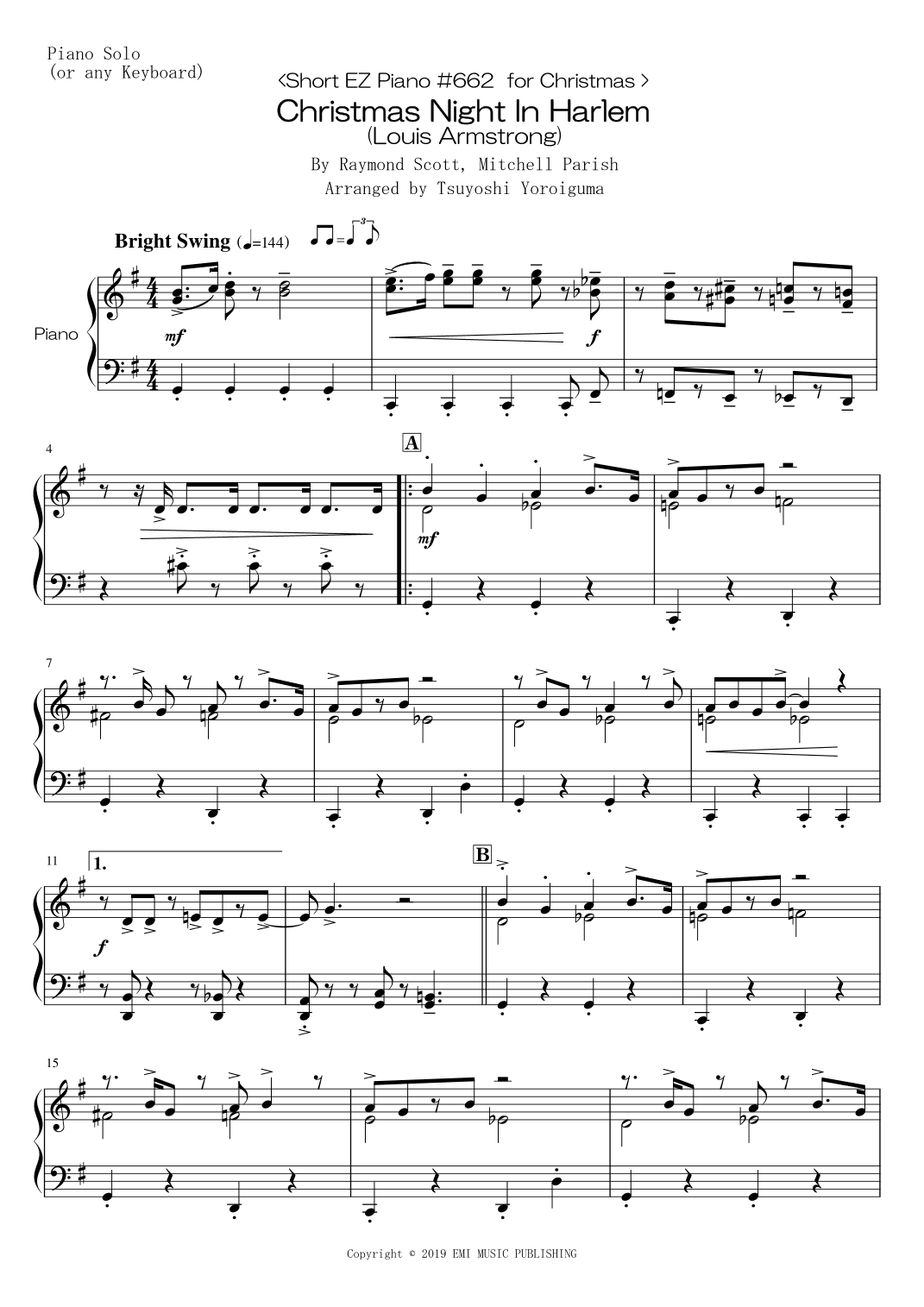 Christmas Night In Harlem (arr. Tsuyoshi Yoroiguma)