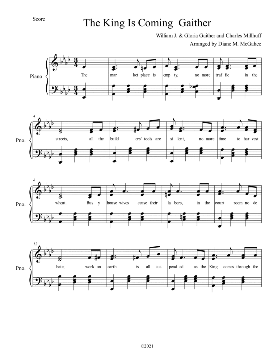 The King Is Coming (arr. Diane M. McGahee)