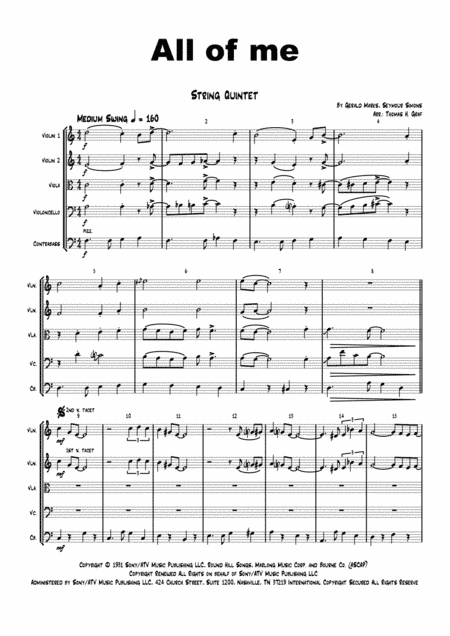 All Of Me (arr. Thomas H. Graf)